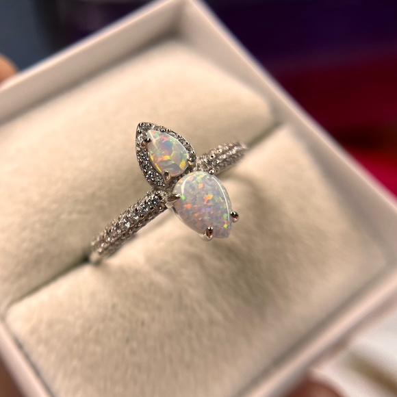 Bomb Party Jewelry - Bomb Party The Sterling Club Lab Grown Milky White Opal + .925 Solid Sterling Si